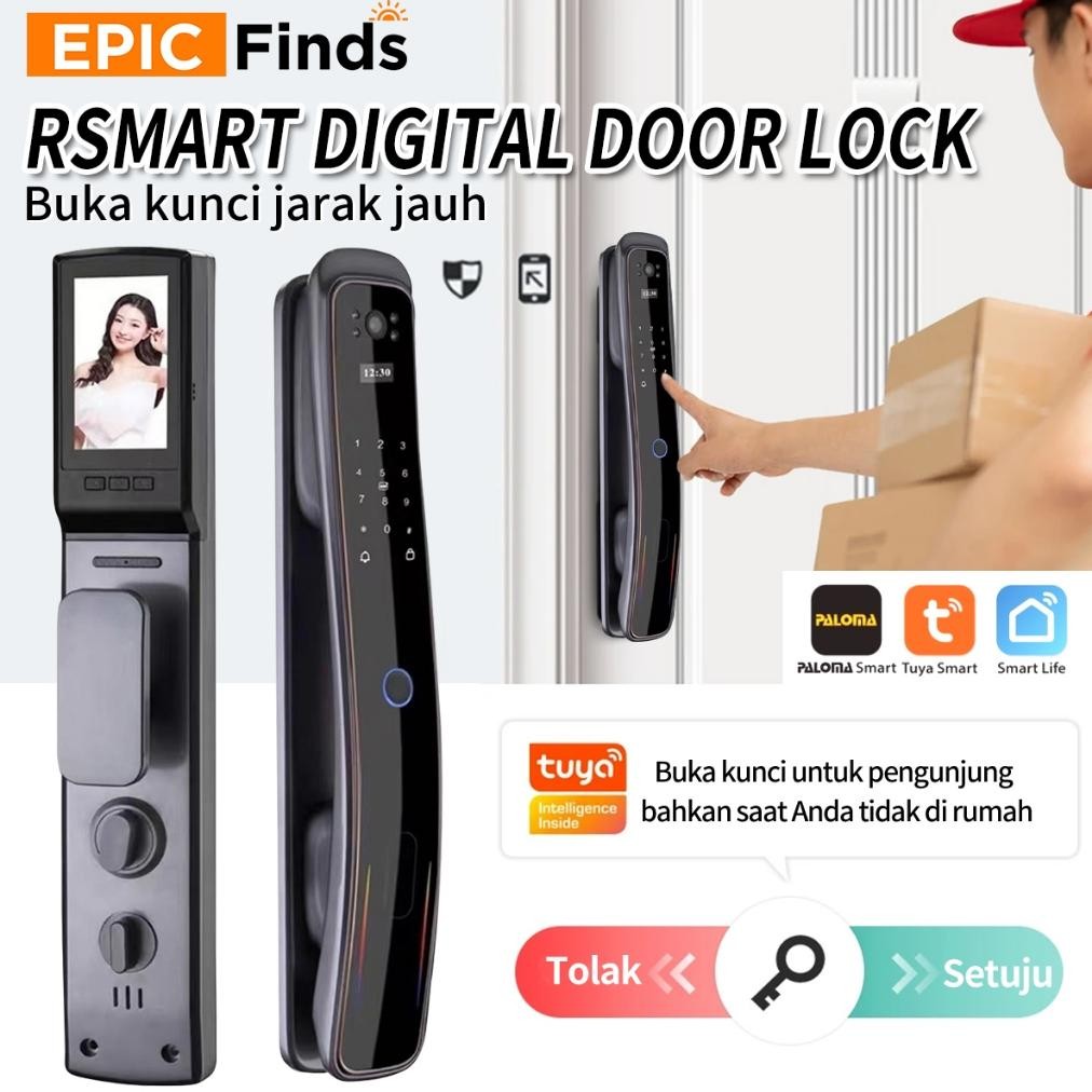 Kunci pintu digital Smart Fingerprint Doorlock Card Digital e Security Electronic Lock pintu sidik j
