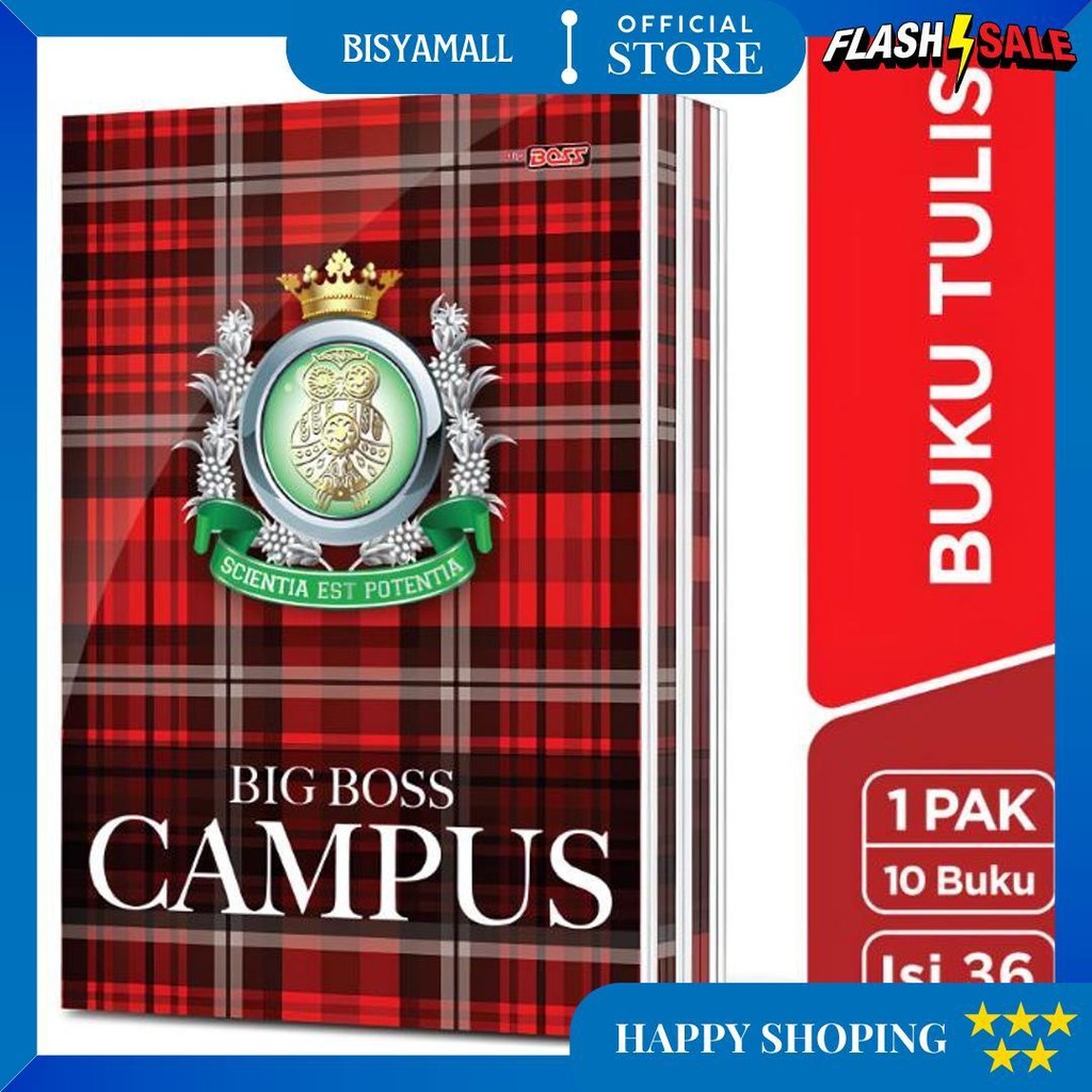 

(10Pc) Buku Tulis Campus 36 Lembar / Buku Kampus Boxy Panjang Ukuran Big Boss D Promo Puncak