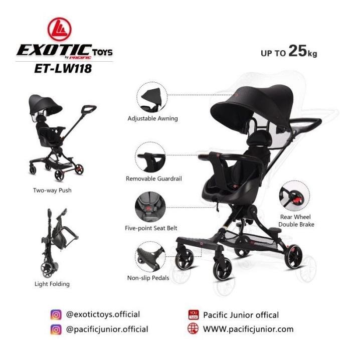 Terlaris Exotic Magic Stroller Lw 118 / Kereta Dorong / Stroller / Roda Lima Ready Stok