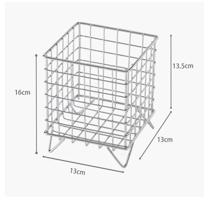 [MILOLI] Rak Penyimpanan Besi Desktop Keranjang Penyimpanan Kapasitas Besar Korean Desk - F0189