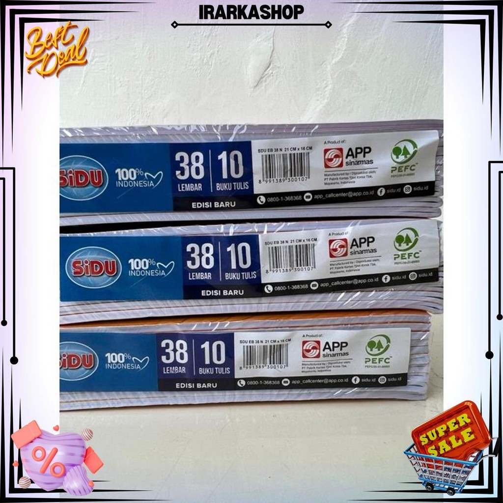 

Buku Tulis Sidu 38 Halaman (1 Pack Isi 10 Buku) D Cod