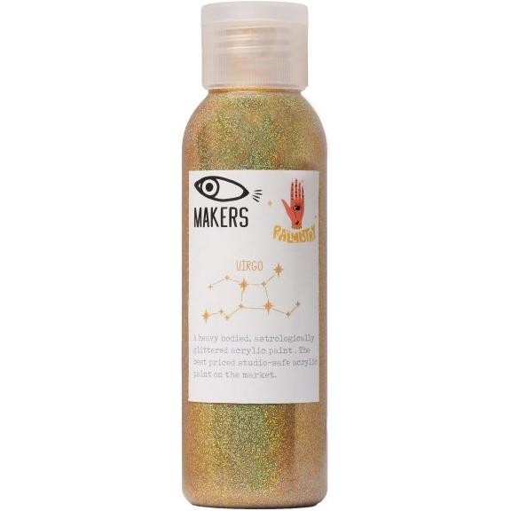 

Gold Acrylic Glitter Paint Virgo 100 Ml By Maer