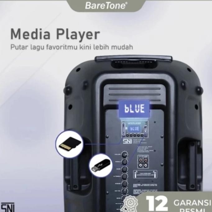 Promo Speaker Baretone 15" Inch Max15Mhwr Speaker Portable Meeting Baretone Wireless 15"  Speaker La