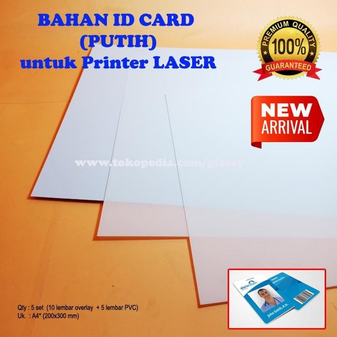 

READY PVC BAHAN ID CARD UNTUK PRINTER LASER ISI 5 SET NEW