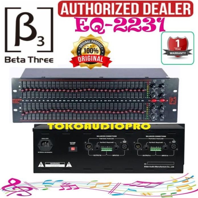 Terlaris Equalizer Beta Three Eq2231 Dual 31-Band Equalizer Original Beta 3 Eq-2231