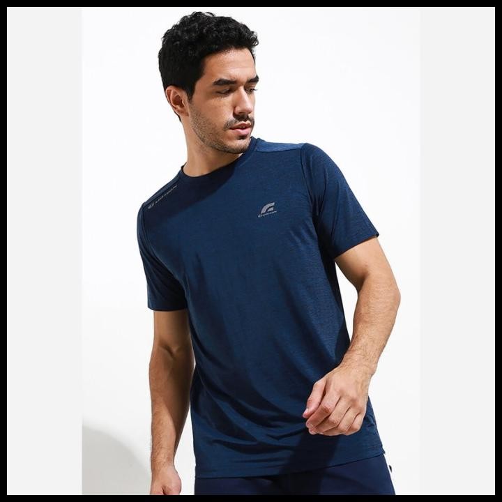Giordano G-Motion Basic Tee Pria Melange Navy Original Best Seller