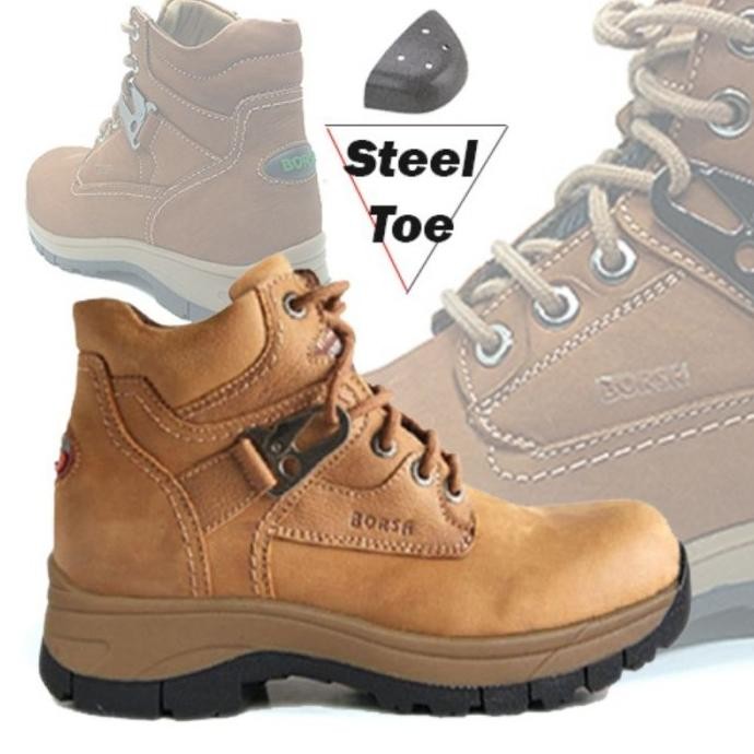 Diskon Sepatu Safety Boots Pria Kulit Ujung Besi Borsa Wildbull Stout ST 2