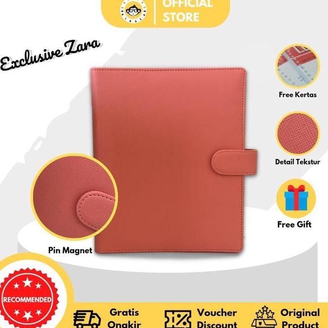 

BINDER POLOS EXCLUSIVE 20 RING UKURAN A5 BAHAN PREMIUM FREE KERTAS PULPEN STIKER murah