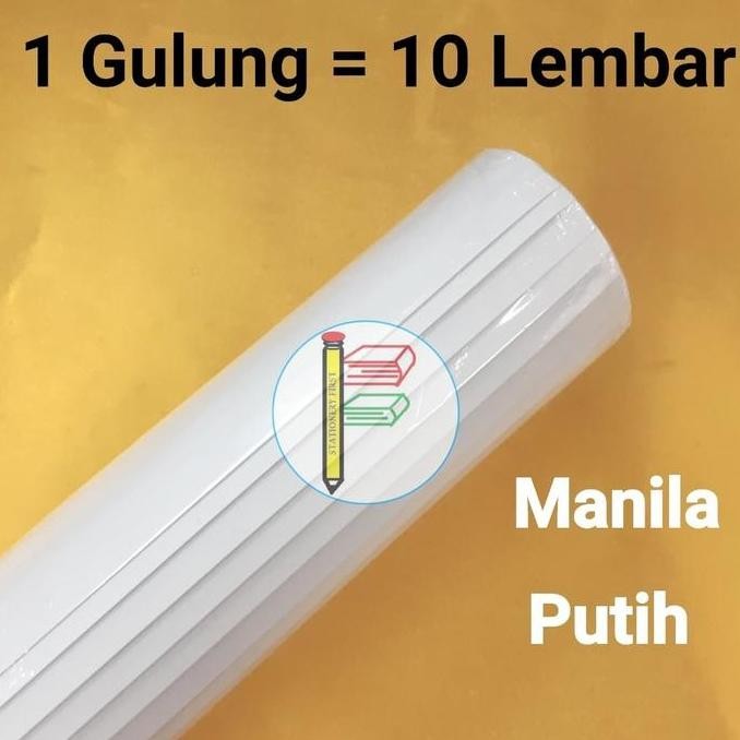 

Kertas Karton Manila BC Putih Doff Per Roll 10 Lembar Serbaguna murah