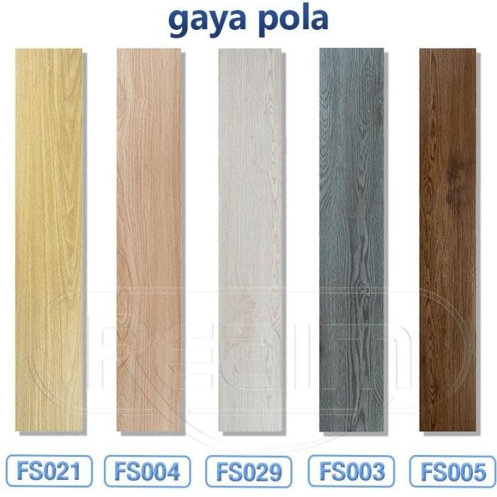 Terlaris Reaim [36 Buah/1 Kotak] Pvc Floor Vinyl Lantai Stiker 91.4Cmx15.2Cm Vynil Flooring Stiker L