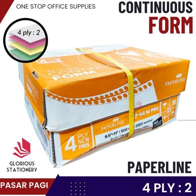

Kertas Continuous Form 9.5 x 11" 4ply Bagi 2 (PRS) - Paperline murah