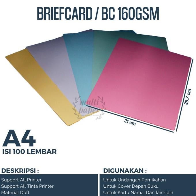 

Kertas BC A4 isi 100 lembar / Kertas Brief Card A4 / Kertas Briefcard murah