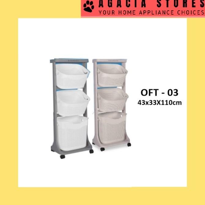 TERBARU - Laundry Basket Olymplast OFT - 03 Basket Rak Keranjang Olymplast OFT03
