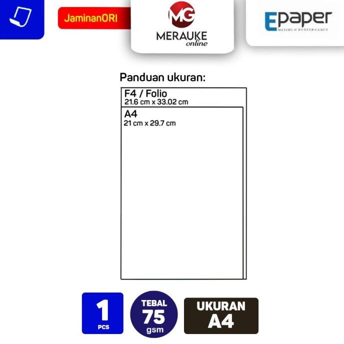 

Kertas HVS E-Paper A4 75gsm Isi 500 Lembar murah