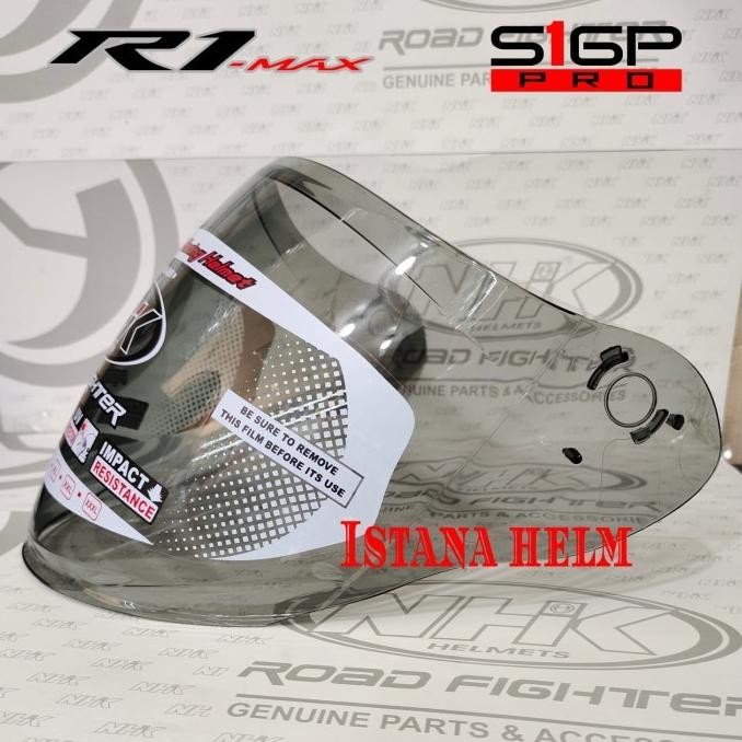 Kaca Helm NHK R1 Max / VISOR HELM NHK R1 MAX | R1 ELITE | LIGHT SMOKE ORIGINAL NHK