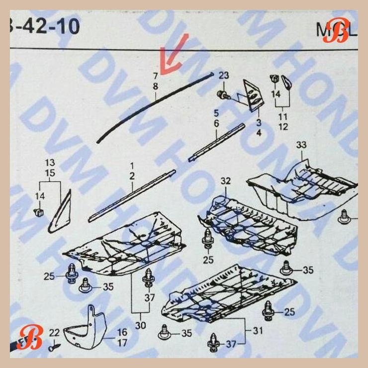 [DVM] LIST ATAP (TALANG AIR) KANAN ORIGINAL BRIO 2018 - 2021