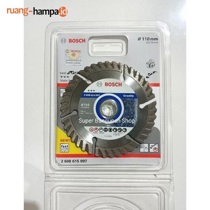 Baru Mata Gerinda Potong Granit Bosch Turbo Biru Ori / Mata Pisau Grinda Potong Keramik Marmer Batu 