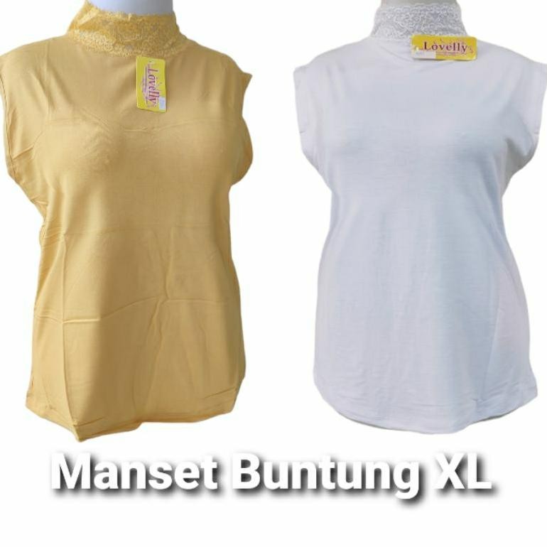 Manset Lekbong Wanita Renda Jumbo | Lekbong Renda Xxl | Baju Manset Lengan Buntung Kaos Ukuran Xxl