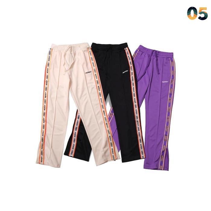 original nerdy logo tape track pants