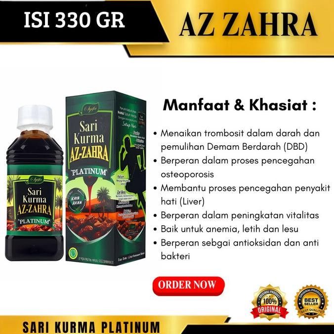 

SARI KURMA AZ ZAHRA PLATINUM Sarikurma AZ-ZAHRA isi 330 Gram New