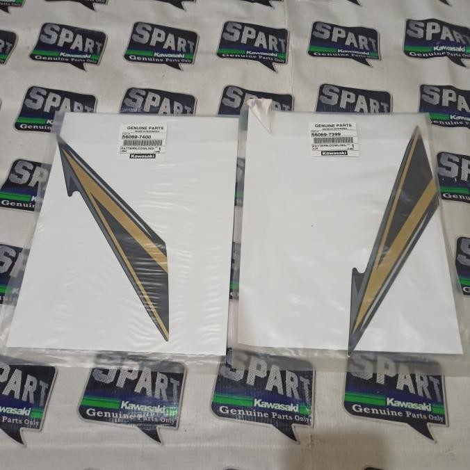 New Stiker setiker stripping striping Fullset Hitam Ninja R 2014 Original