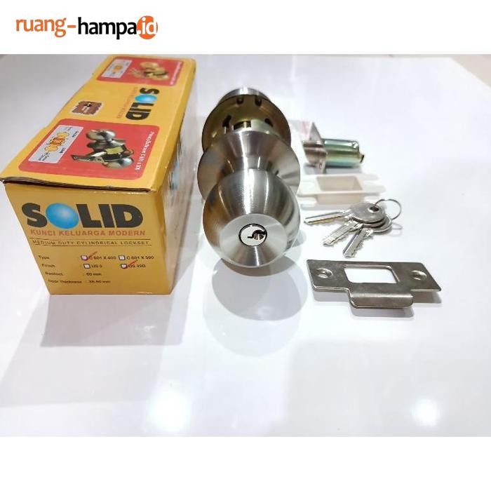 Baru Kunci Bulat Solid C601X400 / Kunci Bulat Kamar Mandi