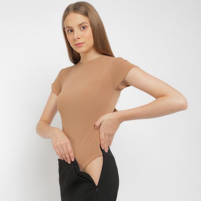 Shura Bodysuit | Bodysuit Wanita | Bodysuit Lengan Pendek | Women Bodysuit Bodycon
