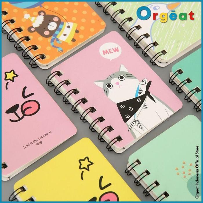 

Notebook Ring Buku Catatan Motif Karakter Lucu Buku Tulis Kecil Af171 High Quality By Orgeat