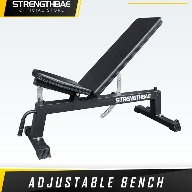 Adjustable Gym Bench Strengthbae - Kursi Gym Adjustable Flat Incline Co