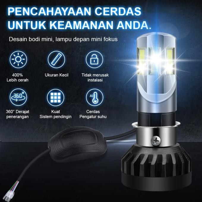 Part Lampu Led Motor Rtd 6 Sisi / 3 Sisi Ac/Dc Kipas Bohlam Dop Lampu Depan