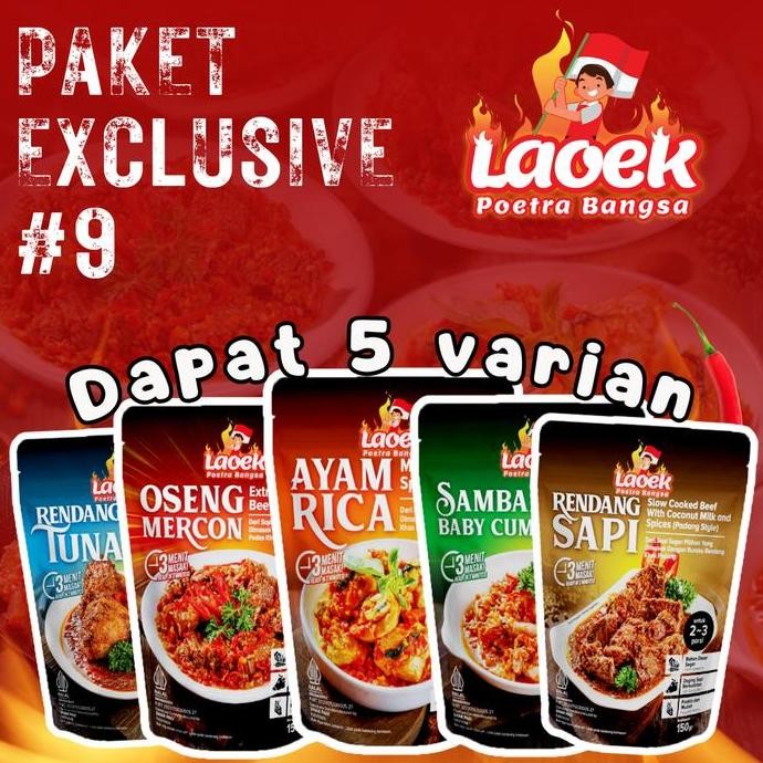 

{Paket Exclusive #9} Rendang Ikan Tuna / Oseng Mercon / Ayam Rica / Sambal Baby Cumi / Rendang Sapi / Makanan Kaleng / Lauk Instan Siap Saji Bawang Beef Food Meat LAT