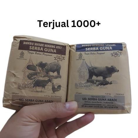 

Bumbu Serbaguna Minang Asli | Rendang | Gulai | 1 KG Instan Penyedap Ayam Kambing Sapi Bahan Daging Masakan Spices Bubuk Msg LAT