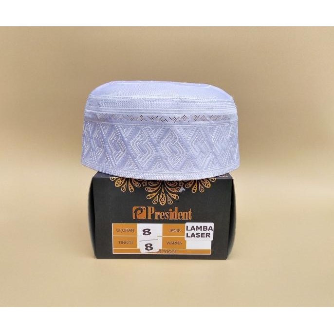 Peci Haji Peci Putih President Kopiah Songkok Haji Putih Motif Lamba