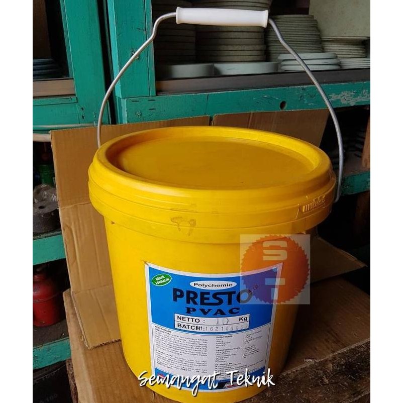 LEM PUTIH KAYU MEBEL HPL KERAJINAN KAYU PRESTO TIPE PVAC PAIL GOL