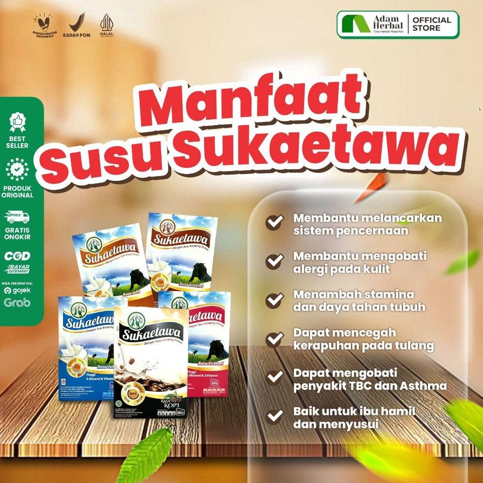 

Suka Etawa Susu Kambing Original All Varian 500gr Melancarkan Pencernaan Mengobati Alergi Pada Kulit Menambah Stamina Tubuh Mengobati TBC dan Asma - Adam Herbal