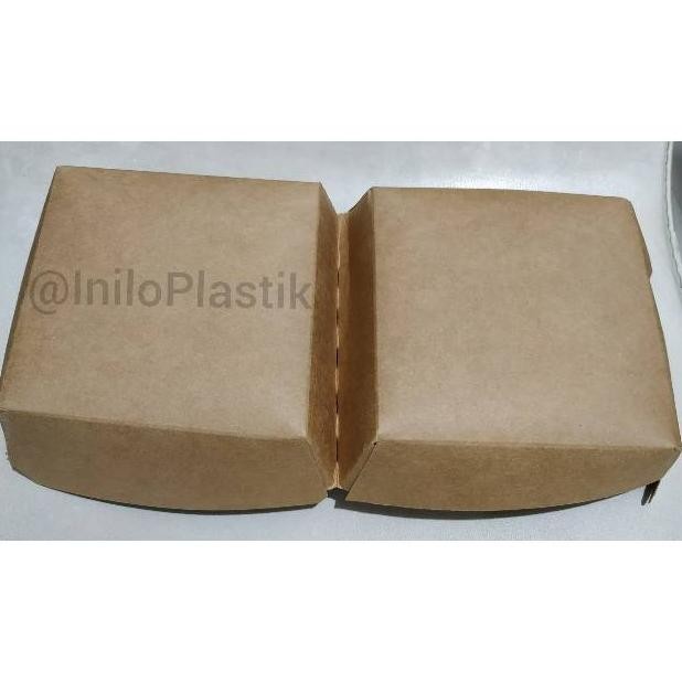 

Lnb-1217 At43 @25 Pcs Wadah French Fries Burger / Brown Kraft Paper Murah