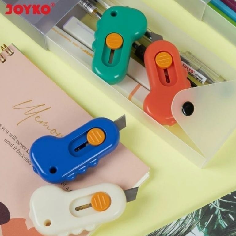 

An85 Wdr-75 Joyko Cu0509 Mini Cutter Pisau Pemotong Serbaguna / Kater Anak Model Karaker Dino Fanci Murah