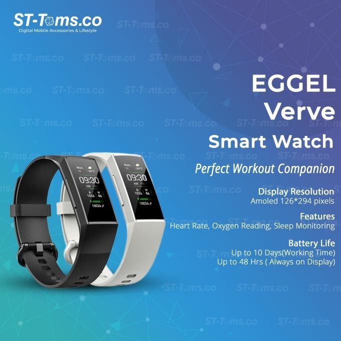 EGGEL VERVE AMOLED ALWAYS ON HEART RATE OXYGEN READING SMARTWATCH