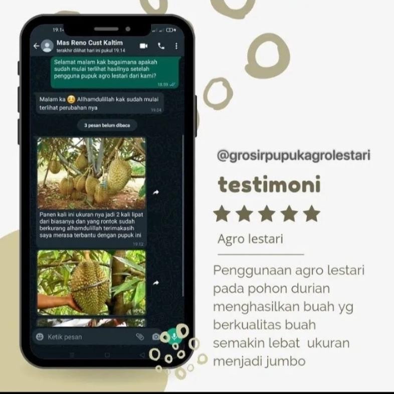 2 (dua) Pupuk Agro Lestari ukuran 1 Liter 2 botol Pupuk organik agro lestari penyubur perangsang dan