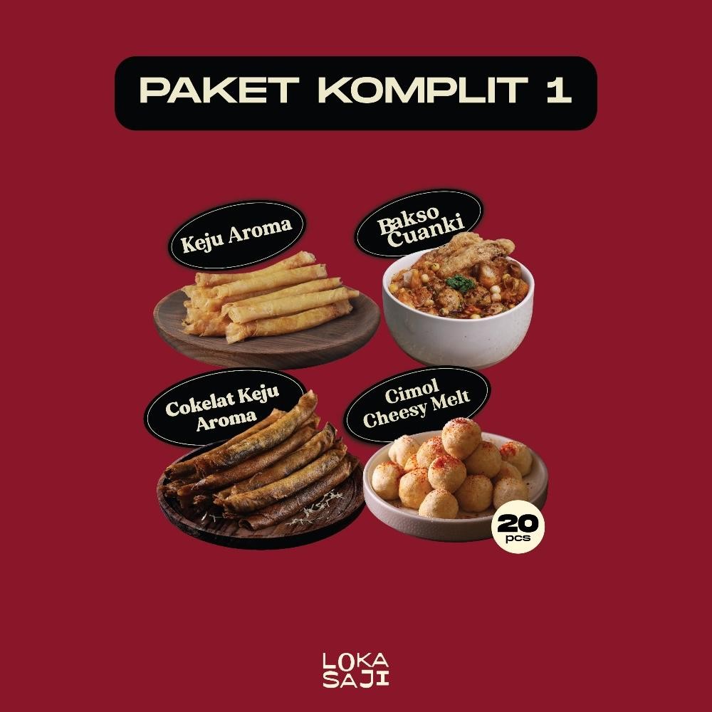 

TERMURAH Lokasaji - Paket Komplit 1 Cimol Cheesy Melt Bakso Cuanki Siap kirim