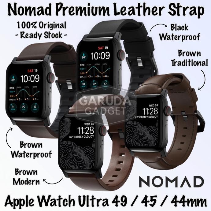 STRAP APPLE WATCH ULTRA 49MM 8 7 45MM NOMAD LEATHER BAND TALI JAM NEW