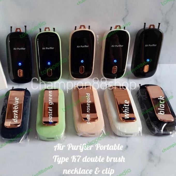 ready kalung Air Purifier Portable Necklace clip on K7 Ionizer anti virus