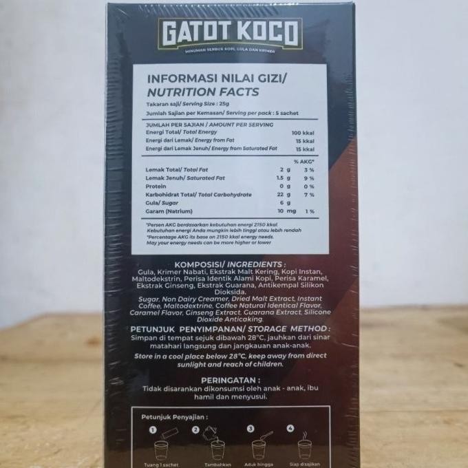 

Murah Kopi Gatot Koco 1 Box Isi 5 Sachet