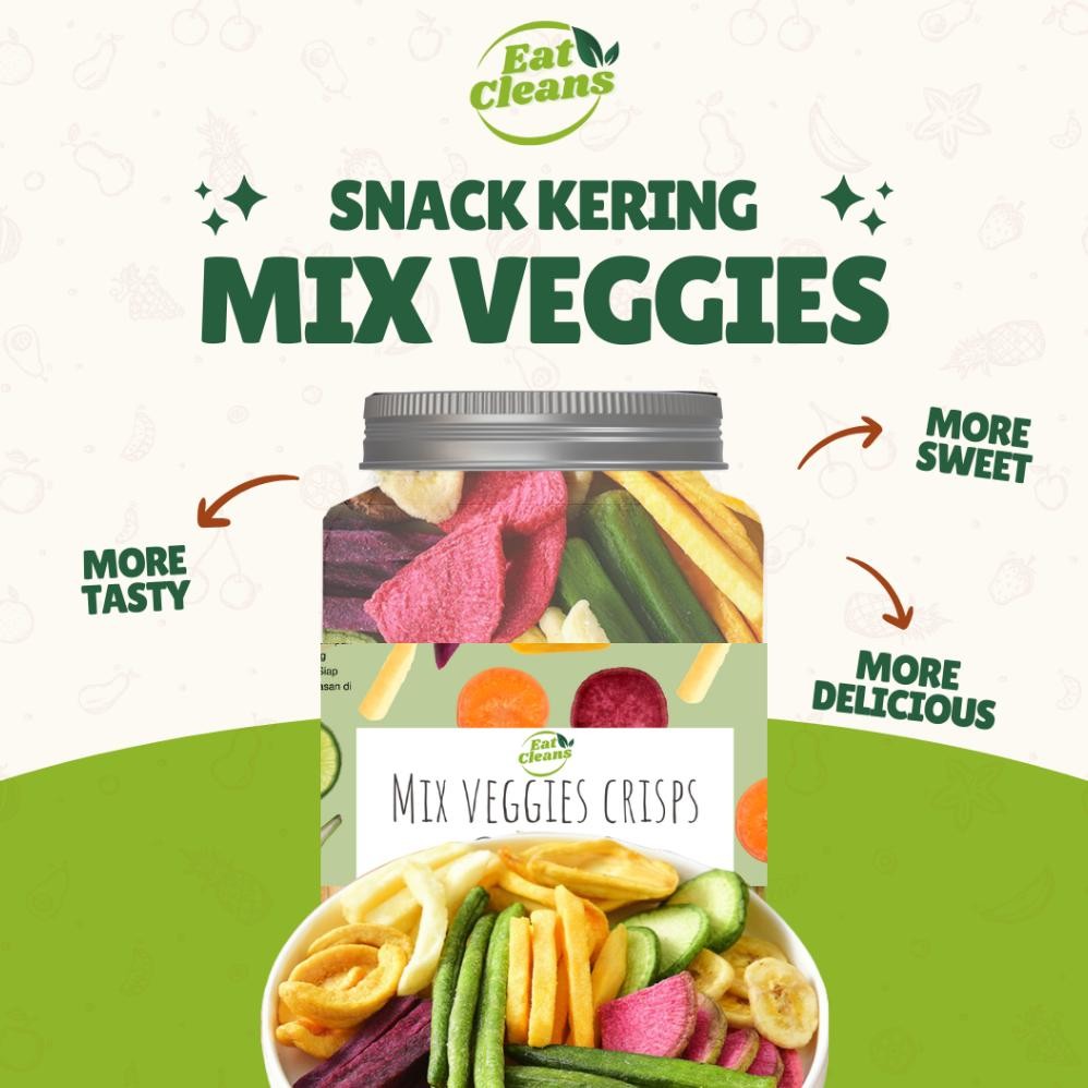 

TERLARIS (HALAL) Snack Mix Veggies - Healthy Snack - Cemilan Snack Sayur Buah Kering | Dried Mix Vegetable| Snack Sehat Diet | Guilty Free Snack - Keripik Sayur Kering - Cemilan Sehat - Cemilan Diet Siap kirim