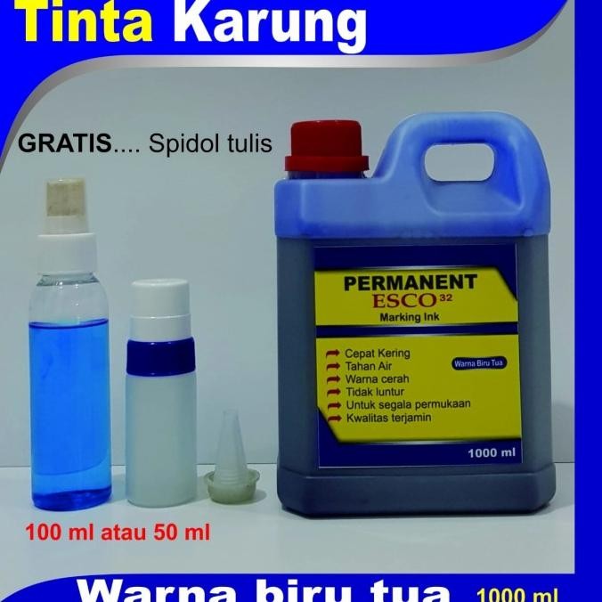 

Ready Tinta karung esco / tinta spidol permanen biru tua