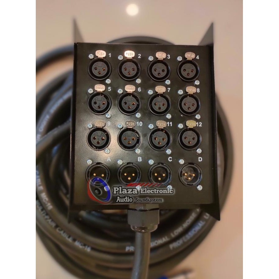 Promo Snake Kabel 16 Channel Komplit + Box Stx 12 Input 4 Output 15 Meter