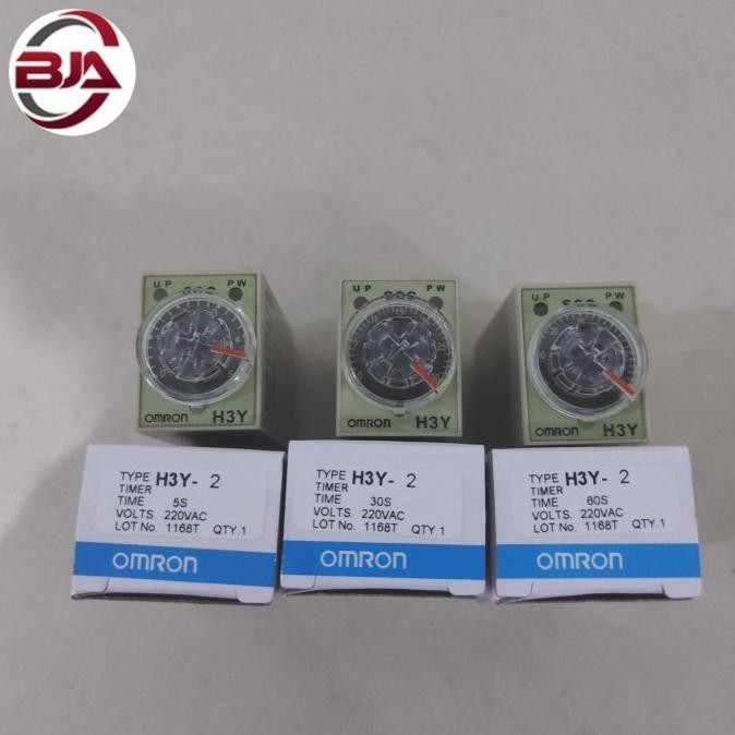 new MINI TIMER OMRON H3Y-2 H3Y2 60S 60DETIK 5S 5DETIK 30s 30detik + socket murah