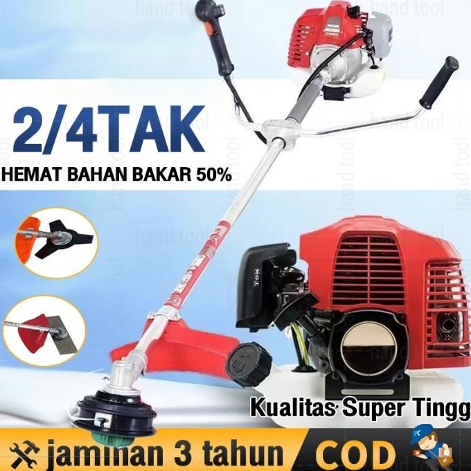 Terlaris Mesin Potong Rumput Gendong 4 / 2 Tak Stroke 10000 R/Min 55 Cc Bahan Bakar 1.2 Liter Alat P