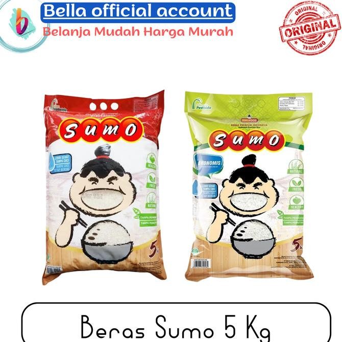 

Ready Beras Sumo Premium Kemasan Merah / Hijau Beras Putih 5 Kg