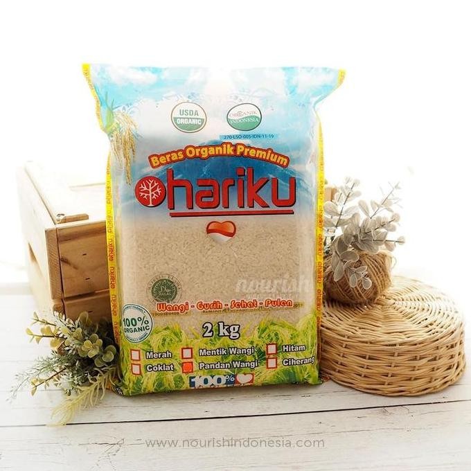 

Ready Hariku, Organic White Rice Pandan Wangi 2 kg (Beras Putih Organik)